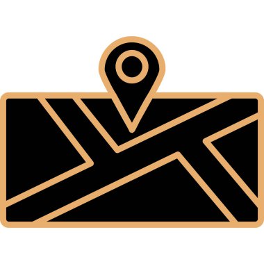 Harita iğnesi. Basit resimleme