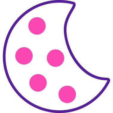 Ay. Web simgesi basit illüstrasyon