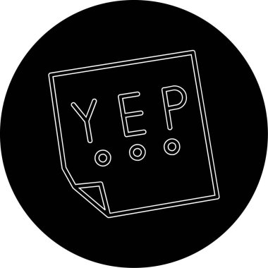 evet moda tarzında izole edilmiş arkaplan simgesi