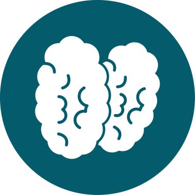 beyin ikonu vektör illüstrasyonu