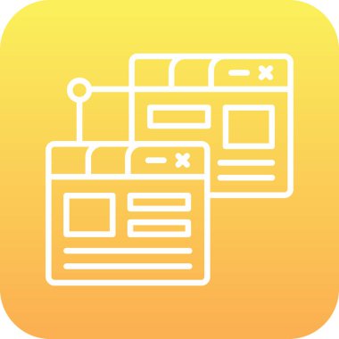 Kişisel ve ticari kullanım için tarayıcı vektör simgesi simgesi çizimi..