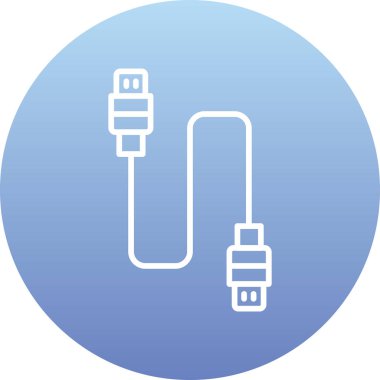 Kablo simgesinin vektör illüstrasyonu