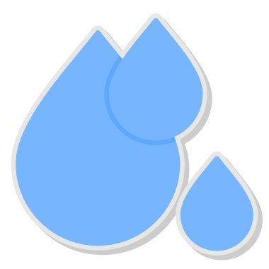 Su ikonunu bırak. Basit resimleme