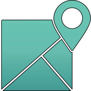 Harita işaretçi simgesi, karikatür tarzı