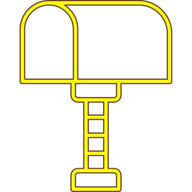 Çizgi film sarı boya fırçasının vektör çizimi