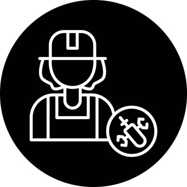 Bir inşaat simgesinin vektör illüstrasyonu