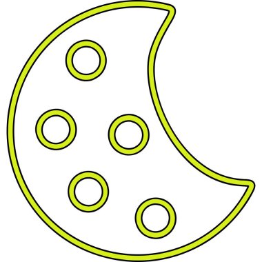 Ay ikonu vektör illüstrasyonu