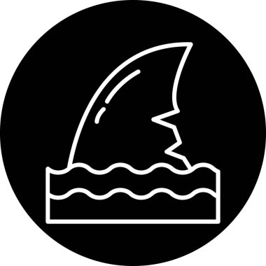 Köpekbalığı simgesi rozet stili