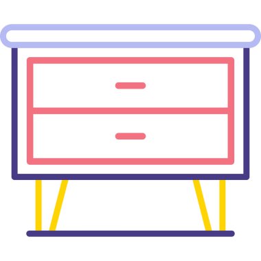 mobilya ikonu vektör illüstrasyonu