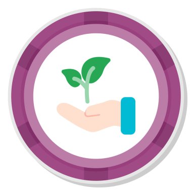 ekoloji düz simgesi, vektör, düz tasarım