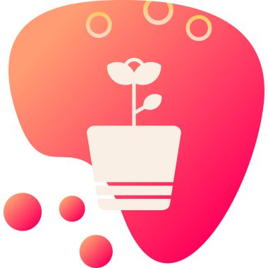 Bir çiçek simgesinin vektör illüstrasyonu