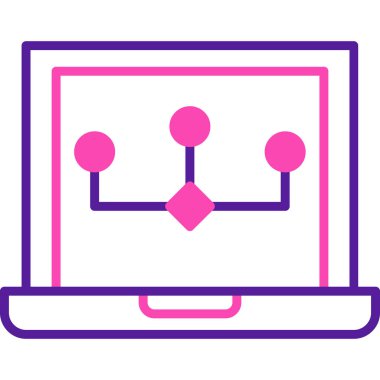 Bilgisayar. Web simgesi basit illüstrasyon