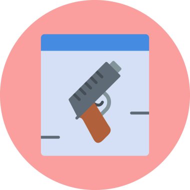 Silah. Web simgesi basit illüstrasyon