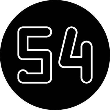 5 numara 5 simge, basit vektör illüstrasyonu