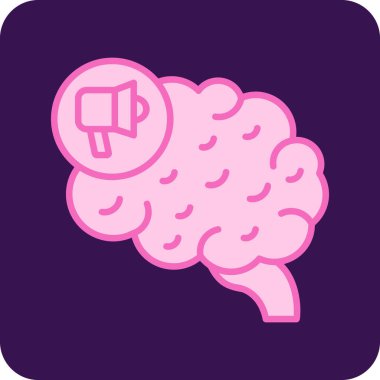 beyin ikonu vektör illüstrasyonu