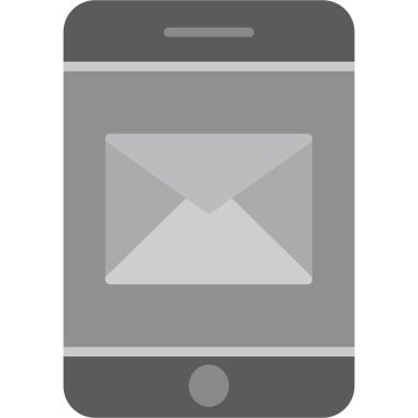 mobil e- posta ileti simgesi düz biçimli