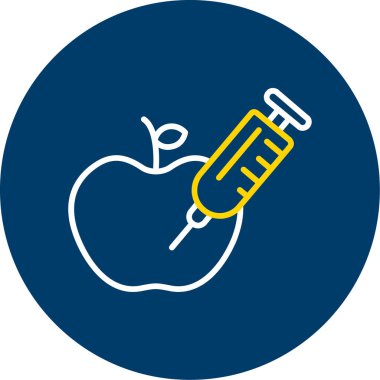 elma ve kalem simgesi, vektör illüstrasyonu