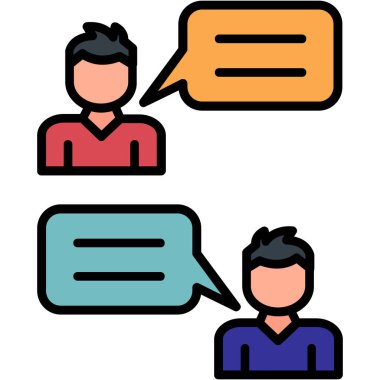 sohbet iletişim tartışması simgesi