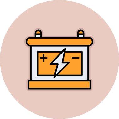 Pil simgesinin vektör illüstrasyonu