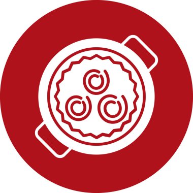 Pizza ikonu vektör illüstrasyonu