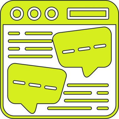 Konuş. Web simgesi basit illüstrasyon