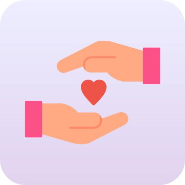 Sevgi simgesiyle kalbi tutan eller