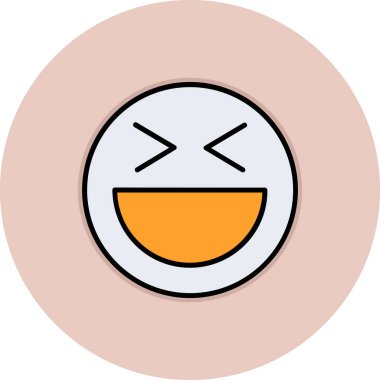 Mutlu yüz simgesi, vektör çizimi