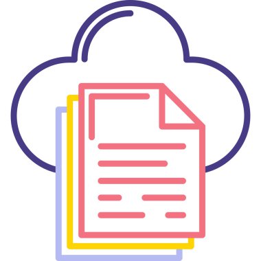 Dosya belgesi. Web simgesi basit illüstrasyon