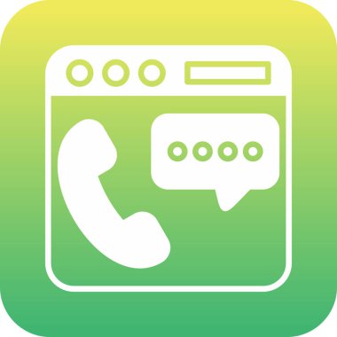 Telefon simgesi soyut arkaplan grubunda izole edildi