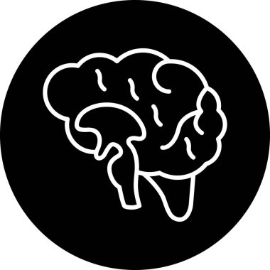 Beyin. Web simgesi basit tasarım