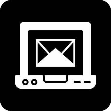 Dizüstü bilgisayar simgesi vektör çizimi