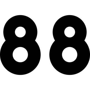 numara 8 9 vektör simgesi