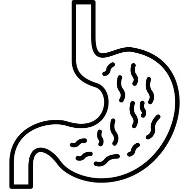 mide ikonu vektör illüstrasyonu