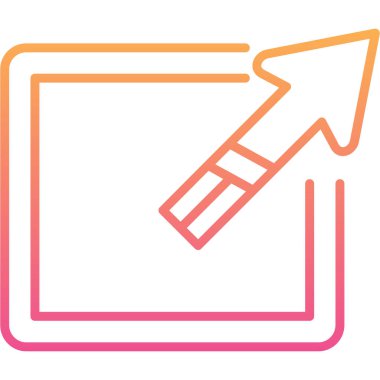 Fırça simgesi vektör illüstrasyonu