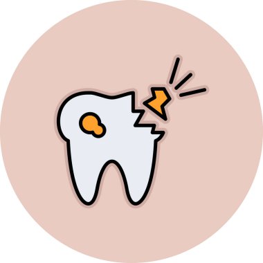 Diş simgesinin vektör illüstrasyonu