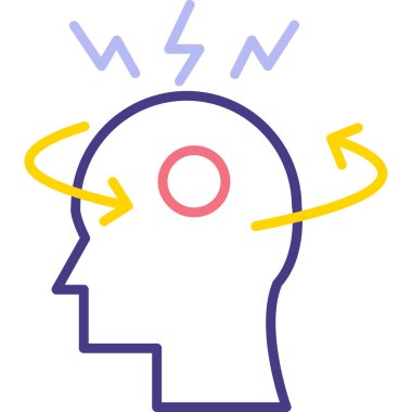 Beyin. Web simgesi basit illüstrasyon