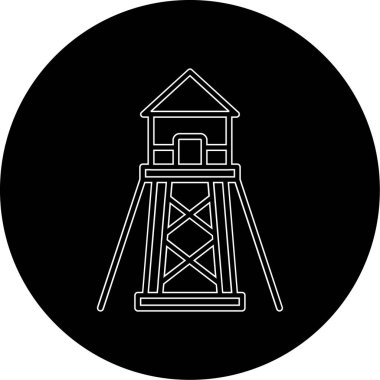 Kule simgesinin vektör illüstrasyonu