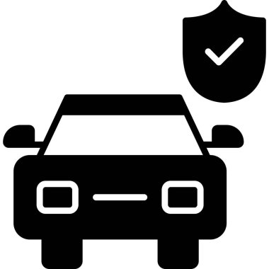 araba kontrol simgesi, basit vektör illüstrasyonu
