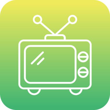 TV simgesi, basit vektör illüstrasyonu