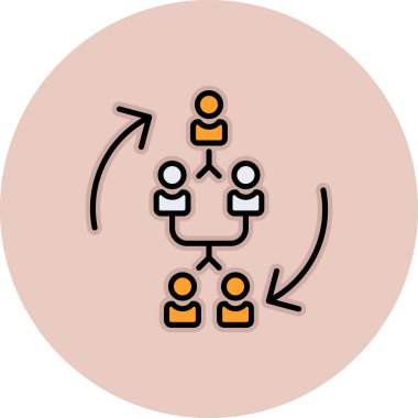 Vektör çizimi. takım çalışması simgesi