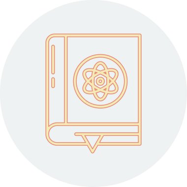 Çember içindeki bir kitap simgesinin vektör çizimi