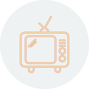 Televizyon. Web simgesi basit illüstrasyon