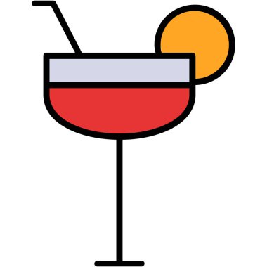 alkol kokteyli ikonu - taslak biçiminde
