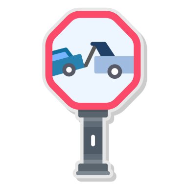 araba durdurma simgesi vektör çizimi tasarımı