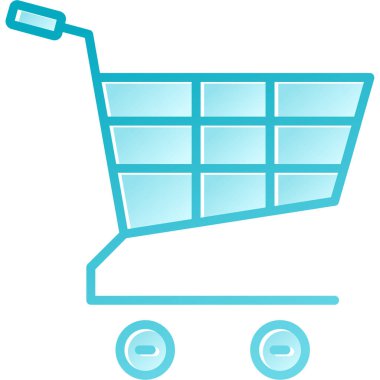 Sepet ikonu vektör illüstrasyonu