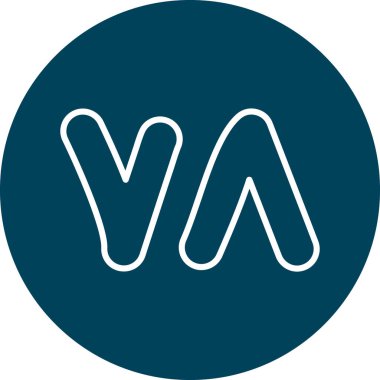 Bir harf simgesinin vektör illüstrasyonu