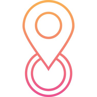 konum pin simgesi vektör illüstrasyonu