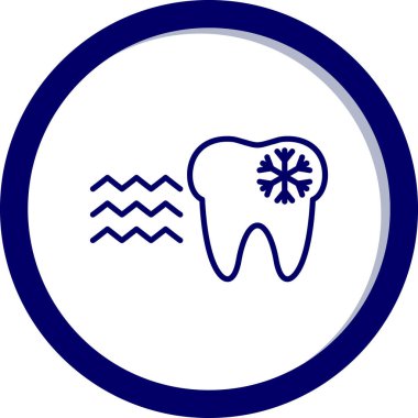 Basit vektör simgesi, diş ve diş çizimi