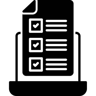 Kontrol listesi. Web simgesi basit illüstrasyon