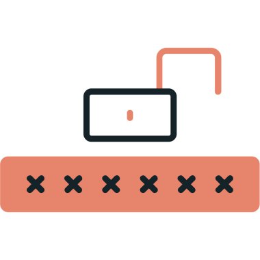 parola düz renkli simge